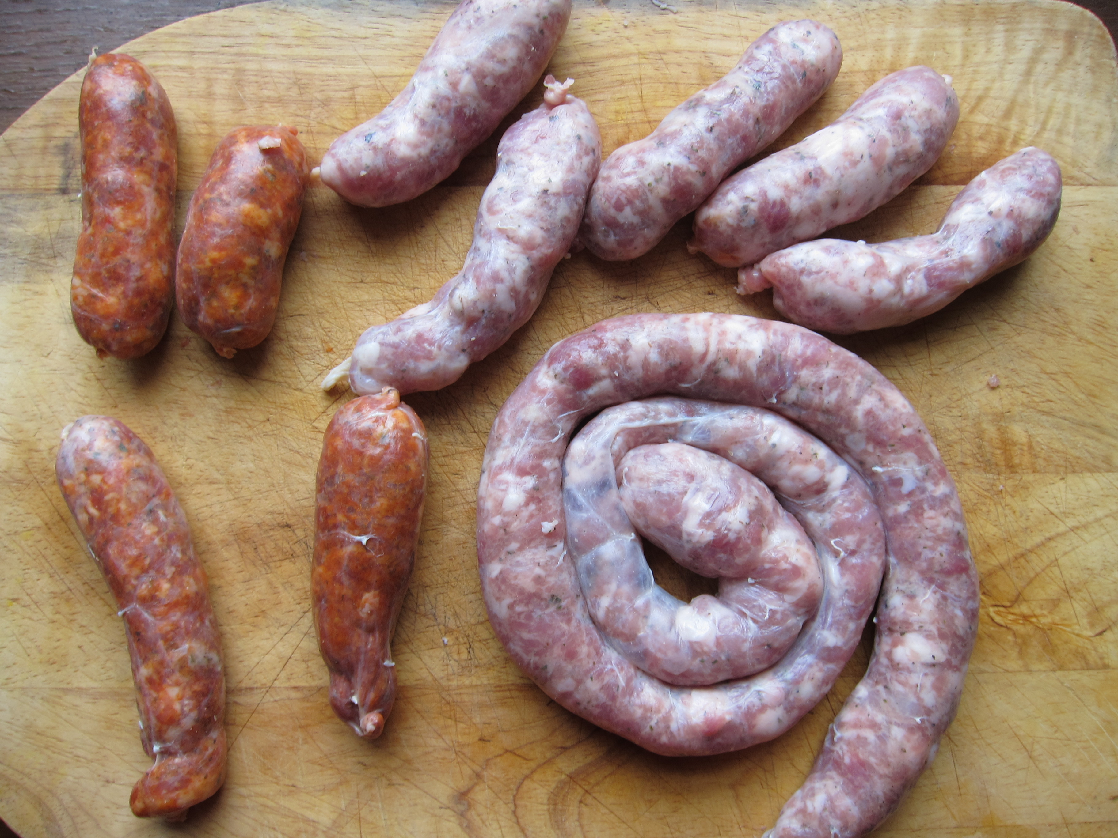 raw pork sausages