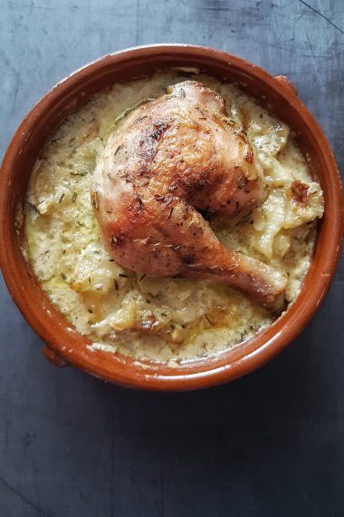 Baked Chicken and Creamy Potatoes
